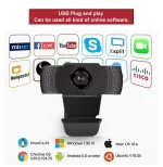 New 1080P Webcam Full HD Web Camera With LED Fill Light Microphone USB Plug Web Cam For PC Computer Mac Laptop Desktop Camera