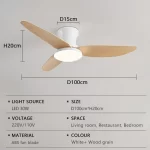 LED Ceiling Fan Light Intelligent APP Modern Simple Low Floor Strong Wind AC110/220V Remote Control Dimmable Household Fans