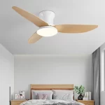 LED Ceiling Fan Light Intelligent APP Modern Simple Low Floor Strong Wind AC110/220V Remote Control Dimmable Household Fans