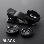 3 In 1 Macro 0.67x Wide Angle Fish Eye Lens Universal Mobile Phone Camera Fisheye Lenses For IPhone Macbook Laptops Accessories