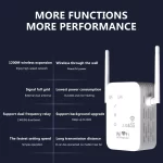 5G WiFi Repeater Wi fi Amplifier Signal Wifi Extender Network Booster 1200Mbps 5 Ghz Long Range Wireless Wi-fi Repeater