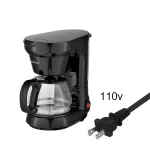 American Drip Coffee Maker, Small Office Coffee Maker, Tea and Coffee Pot 750Ml for 4 Cups