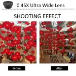 Universal HD 0.45x Super Wide Angle Lens with 12.5x Super Macro Lens for iPhone Samsung Xiaomi Smartphones Camera Phone lens Kit