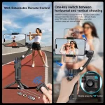 Handheld Stabilizer 3 Axis Gimbal for Cellphone Outdoor Video Shot for iPhone 16 15 PRO MAX Samsung Android, Optional AI Module