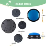 Voice Recording Button for Communication Pet Training Buzzer, 30 Second Record&Playback Dog Toy, Voice Recording Clicker