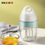 Household Automatic Whisk Electric Milk Frother Whipped Cream Mixer USB Rechargeable Food Blender Whisk Wireless Stand Mixer