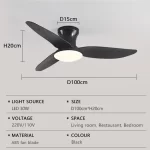 Simple LED Ceiling Fans Light Intelligent APP Strong Wind and Low Decibel Remote Control AC110/220V Household Fan Lighting