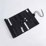 Roll Up Backgammon Sets Portable Travel Board Games Set For Adults And Kids Foldable PU Leather Classic Chess Board Roll-Up