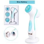 Portable 6-in-1 silicone electric Cleansing brush Facial pore cleaning and exfoliating waterproof Sonic cleansing brush