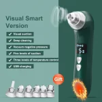 Visual Blackhead Remover Facial Deep Clean Machine Blackheads and Acne Remover Heated Face Extractor Electric Blackhead Sucker