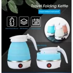 0.6L Mini Folding Kettle Portable Water Heater 600W Silicone Leakproof Electric Kettle Travel Household FoldableKitchenAppliance