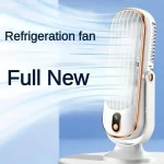 Large Battery Dual Motor Household Small Air Cooler, 5-speed Air Cooling Fan 720 ° Surround Air Blower, Portable USB Fan