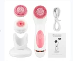 3 In 1 Electric Facial Cleansing Brush Silicone Rotating Face Brush Deep Cleaning Skin Peeling and Remove Blackheads skin care