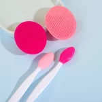 Silicone Lip Exfoliating Facial Cleansing Brush Face Scrub Nose Clean Brush Blackhead Remover Double-Sided Beauty Skin Care Tool