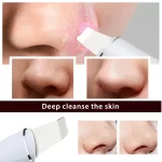 Ultrasonic Facial Cleaner Device EMS Skin Scrubber Blackhead Remove Pores Deep Cleaning Peeling Sholve Skin Care Face Lifting