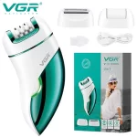 VGR 3In1 Women Epilator Electric Shaver Leg Body Hair Removal Wet Dry Lady’s legs Bikini Trimmer For Facial Underarms