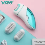 VGR 3In1 Women Epilator Electric Shaver Leg Body Hair Removal Wet Dry Lady’s legs Bikini Trimmer For Facial Underarms