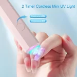 YIKOOLIN Mini 3W UV/LED Light for Nails With LED Display Small Portable Mini UV Light for Gel Nail 2 Timer Setting  Home Use