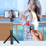 Stainless Steel Selfie Stick Black Bluetooth