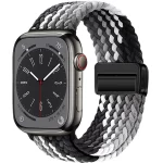 Braided Strap For Apple Watch Band 44mm 40mm 45mm 49mm 41mm 38 buckle Bracelet iWatch Series se 7 6 8 9 10 Ultra2 Magnetic Band